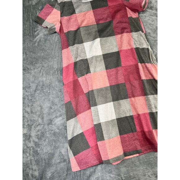 LuLaRoe Jessie swing dress with a plaid pattern medium excellent - Picture 6 of 10